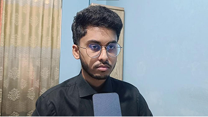 An image of me during I was recording a video for a job seeking website